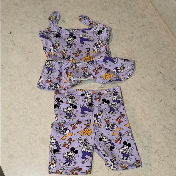Wild Rich Kids Other - Disney Kids matching set Lavender with Mickey and Friends